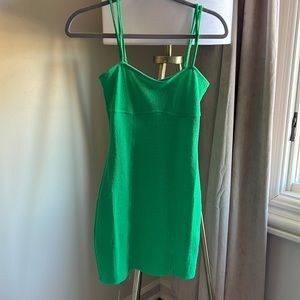 Green mini dress